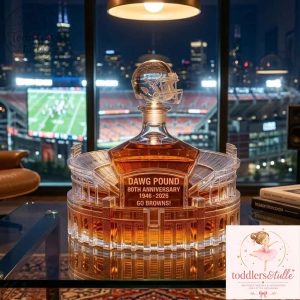 Cleveland Browns Dawg Pound 80th Anniversary Stadium Whiskey Decanter 3 Cleveland Browns Dawg Pound 80th Anniversary Stadium Whiskey Decanter