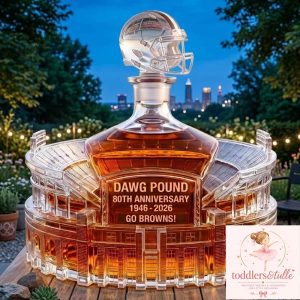 Cleveland Browns Dawg Pound 80th Anniversary Stadium Whiskey Decanter 5 Cleveland Browns Dawg Pound 80th Anniversary Stadium Whiskey Decanter