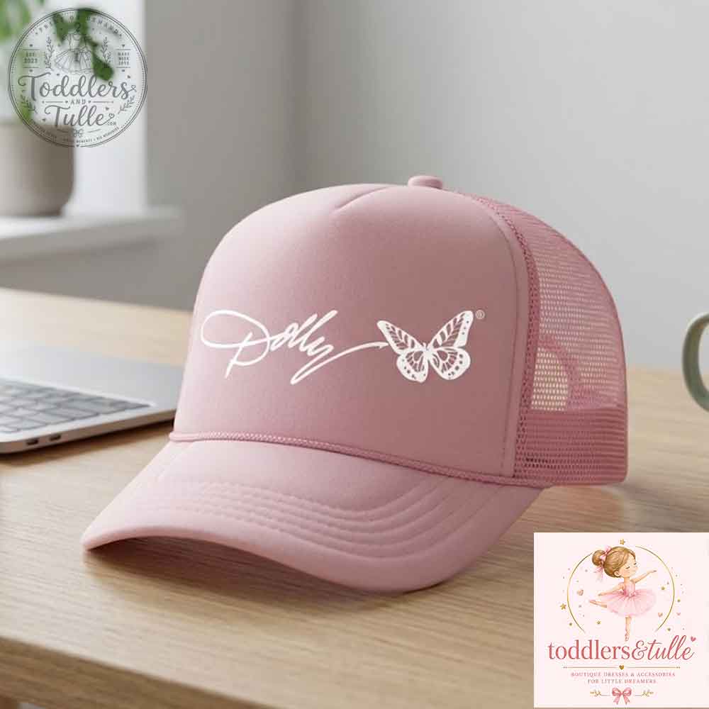 Dolly Parton Signature Pink Trucker Hat (2) Dolly Parton Signature Pink Trucker Hat for Country Music Fans – image 2 of 3