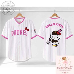 San Diego Padres Hello Kitty Pink Pinstripe Jersey 2026 3 San Diego Padres Hello Kitty Pink Pinstripe Jersey 2026