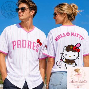 San Diego Padres Hello Kitty Pink Pinstripe Jersey 2026 4 San Diego Padres Hello Kitty Pink Pinstripe Jersey 2026