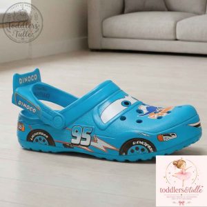 Disney Pixar Cars Dinoco The King Classic Clogs Light Blue