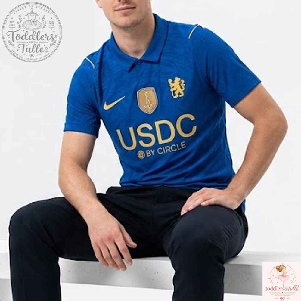 Chelsea FC 202627 USDC by Circle Gold Special Edition Jersey Chelsea FC 2026/27 USDC Gold Special Edition Fan Jersey – image 2 of 3