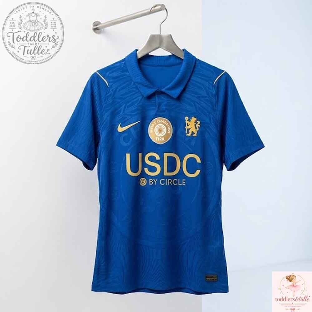 Chelsea FC 202627 USDC by Circle Gold Special Edition Jersey Chelsea FC 2026/27 USDC Gold Special Edition Fan Jersey – image 3 of 3