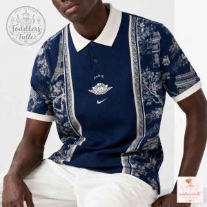 PSG x Air Dior x Nike Paris Toile de Jouy Polo Shirt