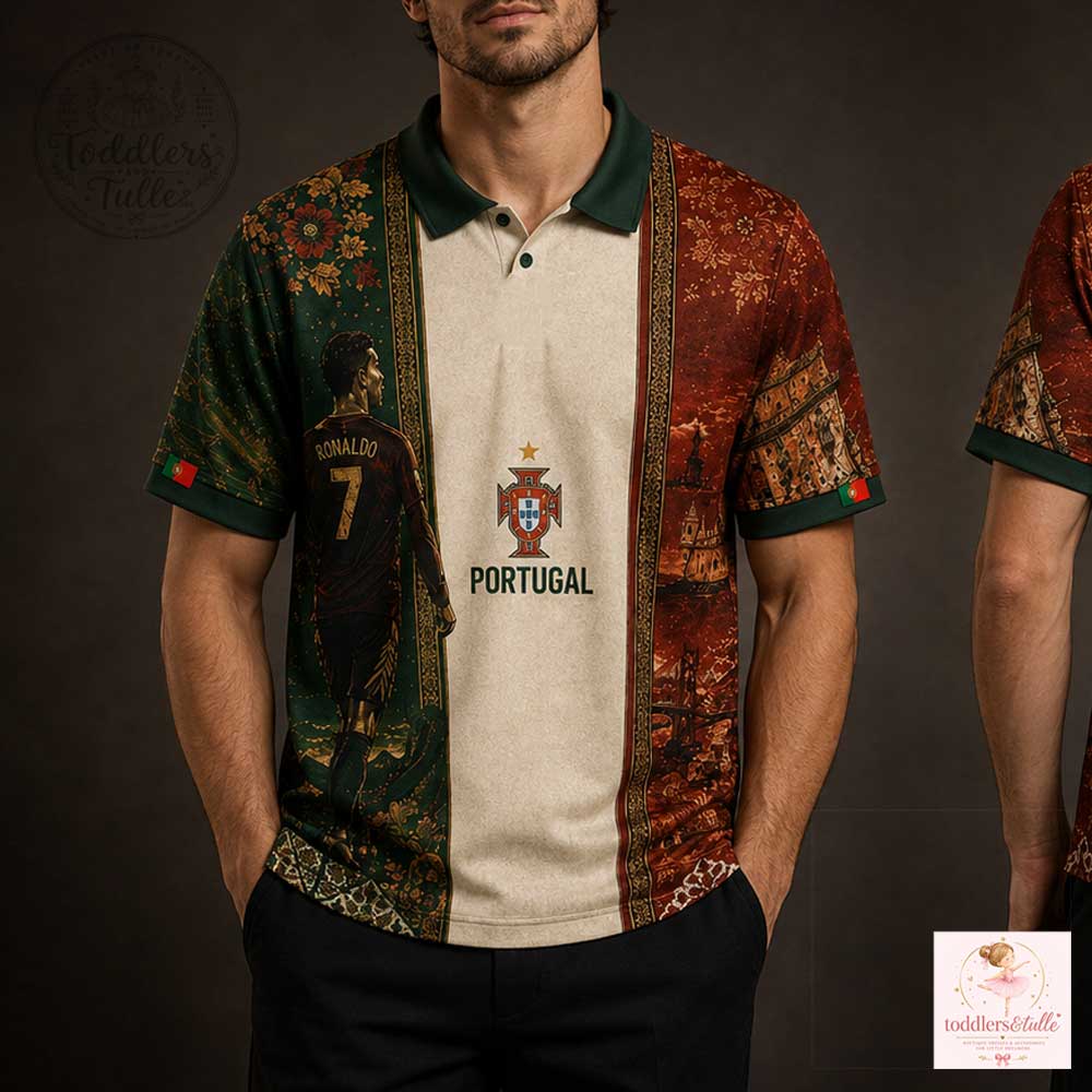 Cristiano Ronaldo x Portugal Last Dance Fan Version Vintage Tribute Soccer Polo Jersey (2) Cristiano Ronaldo x Portugal Last Dance Fan Version Vintage Tribute Soccer Polo Jersey – image 2 of 4