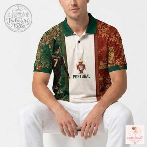 Cristiano Ronaldo x Portugal Last Dance Fan Version Vintage Tribute Soccer Polo Jersey 7 Cristiano Ronaldo x Portugal Last Dance Fan Version Vintage Tribute Soccer Polo Jersey