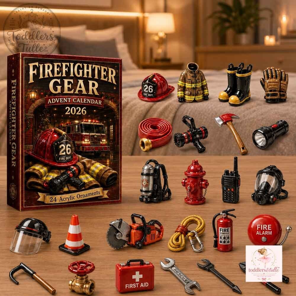 Firefighter Gear Advent Calendar 2026 Ornament Set 3 Firefighter Gear Advent Calendar 2026 Ornament Set