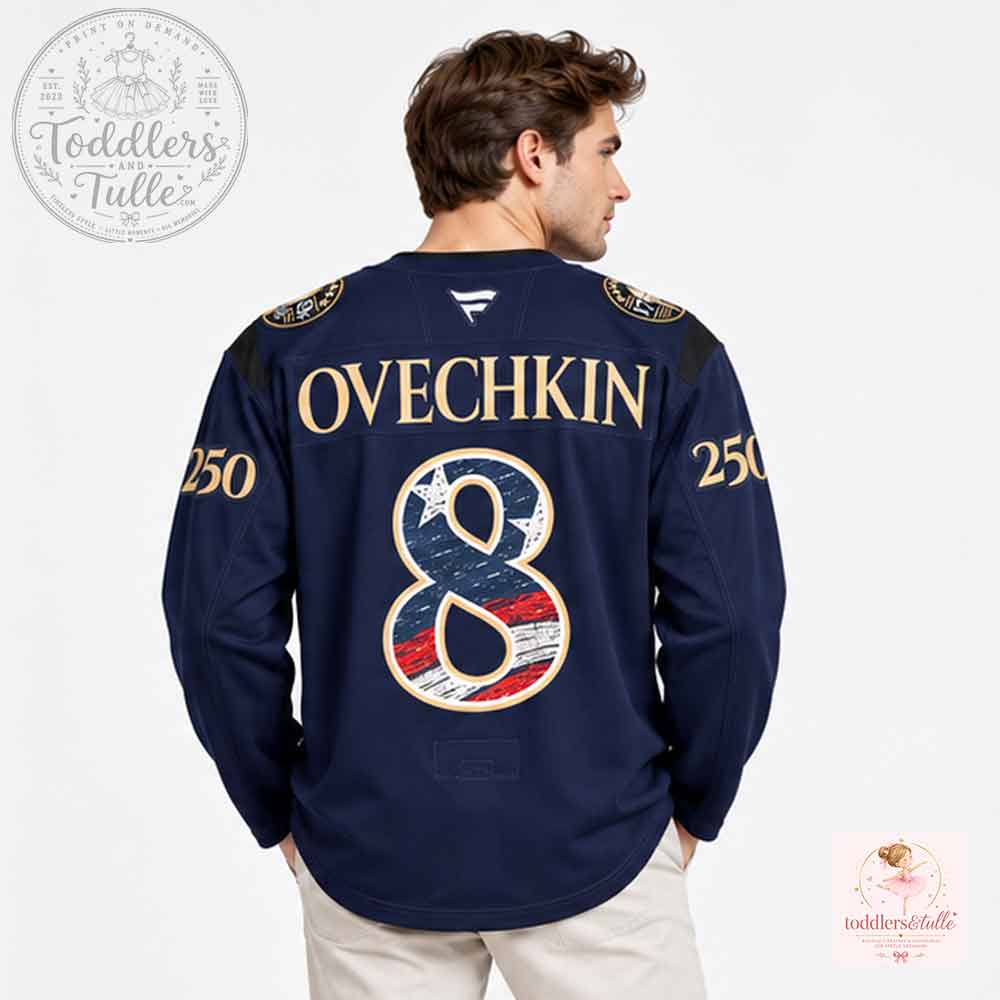 Washington Capitals America’s 250th Anniversary Special Edition Navy Hockey Jersey (3) Washington Capitals 250th Anniversary Navy Hockey Jersey – image 3 of 4