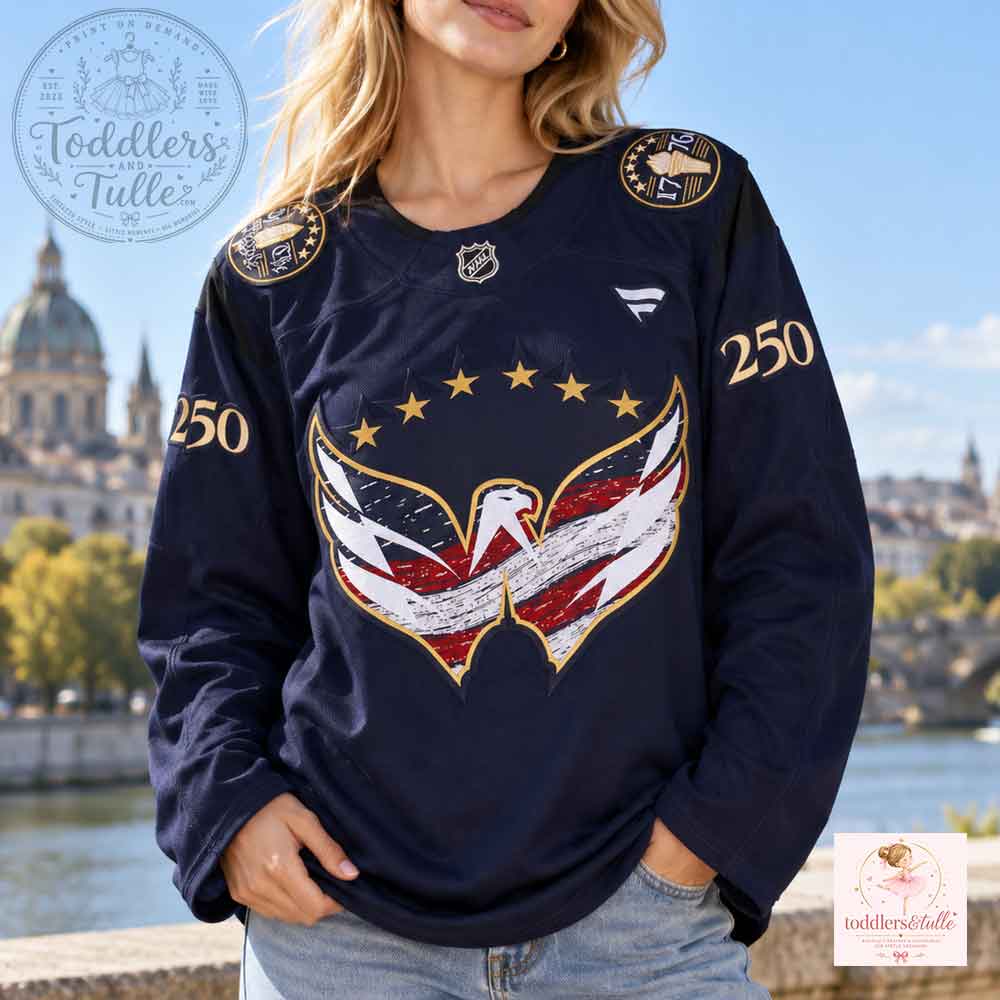 Washington Capitals America’s 250th Anniversary Special Edition Navy Hockey Jersey (4) Washington Capitals 250th Anniversary Navy Hockey Jersey – image 4 of 4