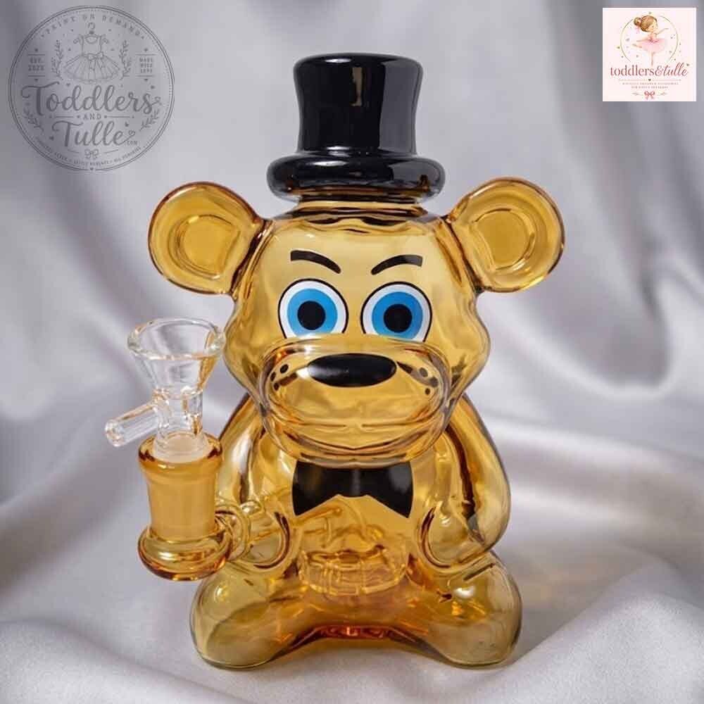 Pizza Bear Bong Golden Freddy Glass Water Pipe 5 Pizza Bear Bong Golden Freddy Glass Water Pipe