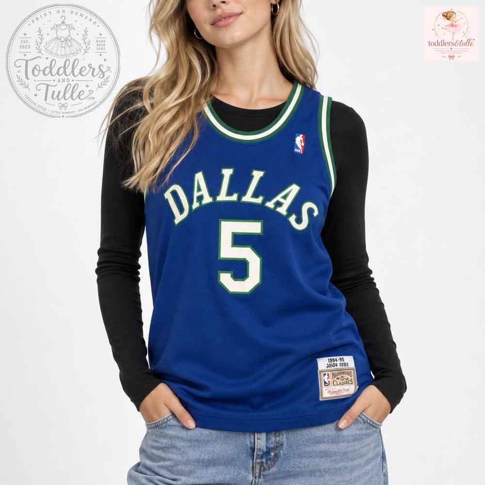 Chris Brown Tour Dallas Mavericks Jason Kidd #5 Blue Throwback Jersey Chris Brown Tour Dallas Mavericks Jason Kidd #5 Blue Throwback Jersey – image 2 of 4