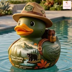 Great Smoky Mountains 100th Anniversary Park Ranger Rubber Duck