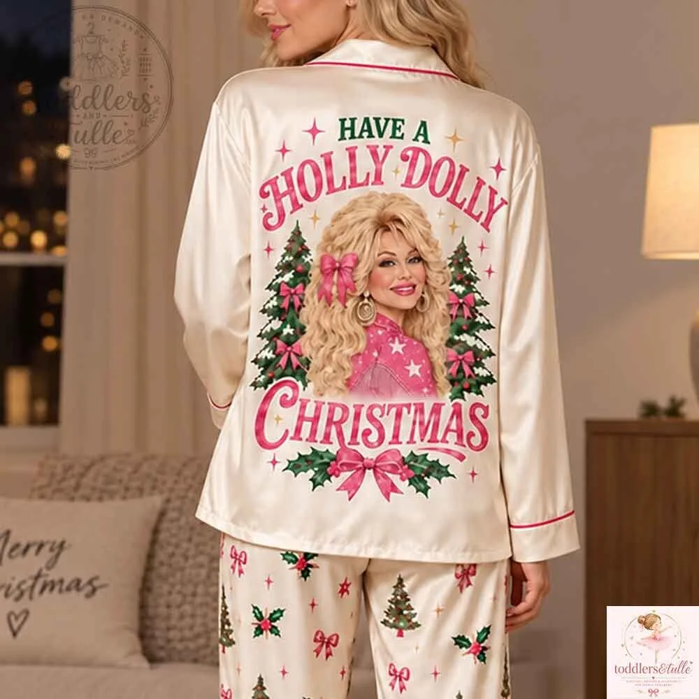 Dolly Parton Have a Holly Dolly Christmas Pajama Set 5 Dolly Parton Have a Holly Dolly Christmas Pajama Set