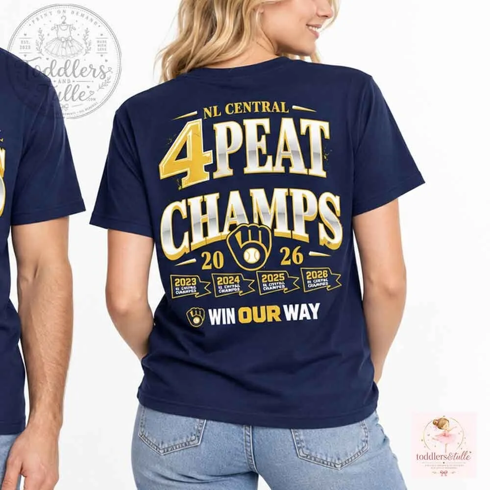 Milwaukee Brewers 2026 NL Central Champs T-Shirt 6 Milwaukee Brewers 2026 NL Central Champs T-Shirt