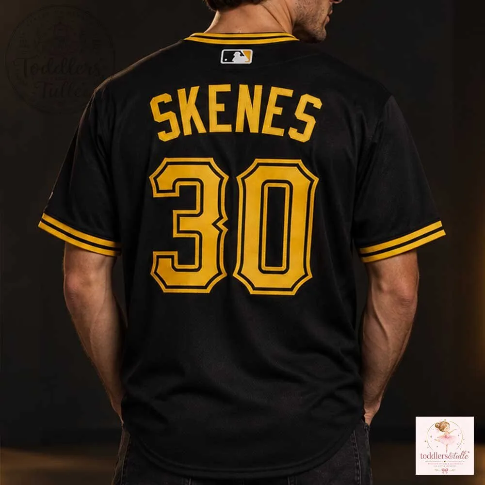 Pittsburgh Pirates Paul Skenes #30 Black Baseball Jersey 5 Pittsburgh Pirates Paul Skenes #30 Black Baseball Jersey