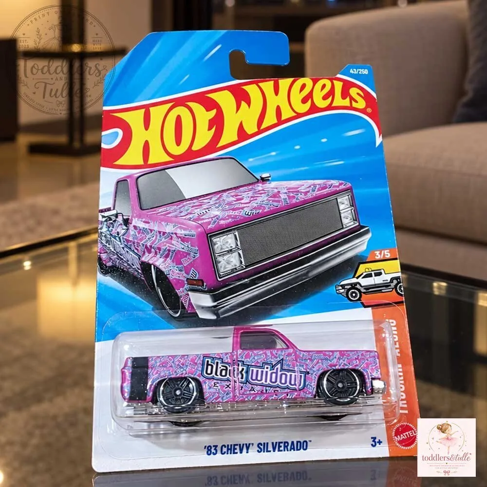 Hot Wheels '83 Chevy Silverado Pink Black Widow 43/250 HW Hot Trucks