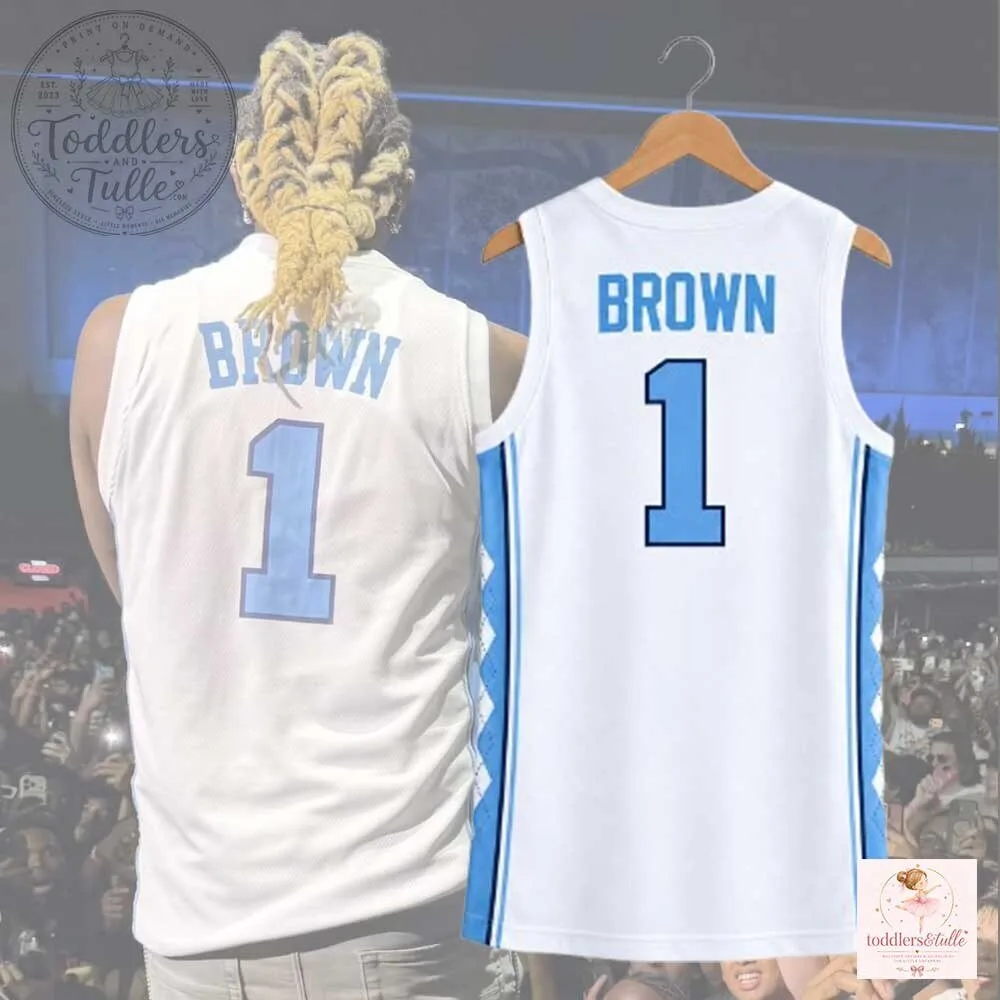 Young Thug UNC #1 Terrence Brown Game Basketball Jersey