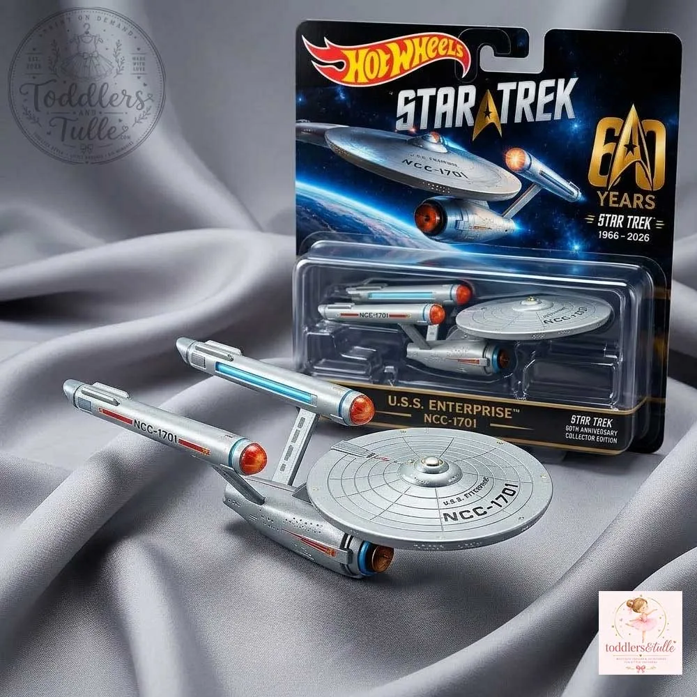 Hot Wheels Star Trek 60th Anniversary U.S.S. Enterprise NCC-1701 Die-Cast Spaceship Model Collector Edition