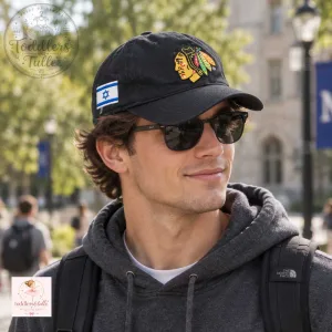 Chicago Blackhawks Israel Flag Hat