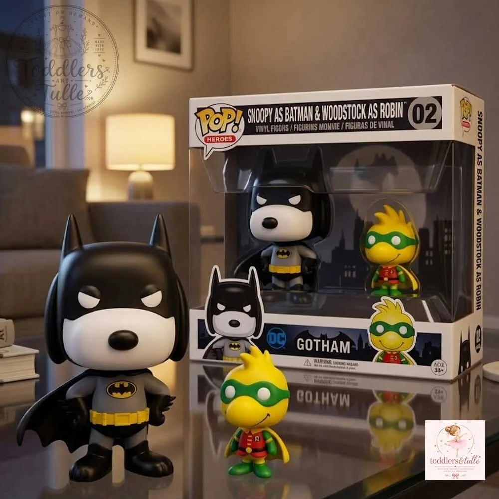 Funko Pop Peanuts Snoopy as Batman & Woodstock as Robin Figure Set