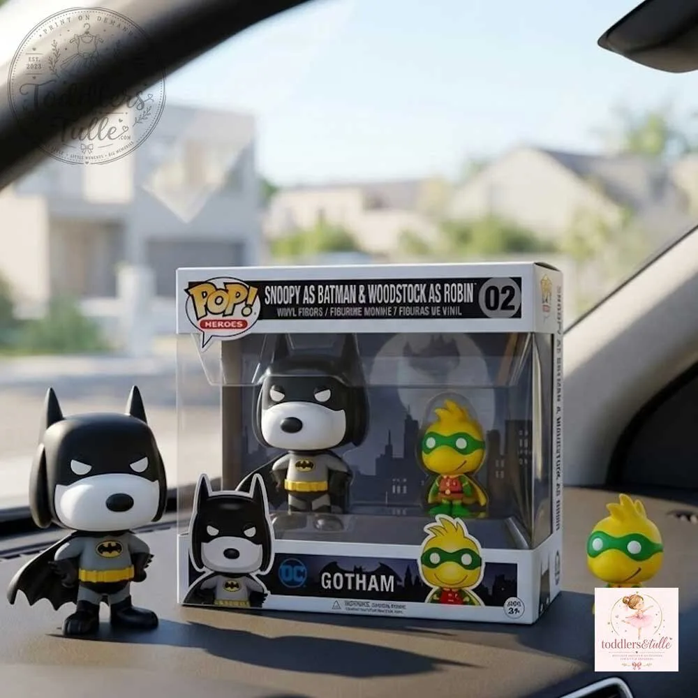 Funko Pop Peanuts Snoopy as Batman & Woodstock as Robin Figure Set 5 Funko Pop Peanuts Snoopy as Batman & Woodstock as Robin Figure Set
