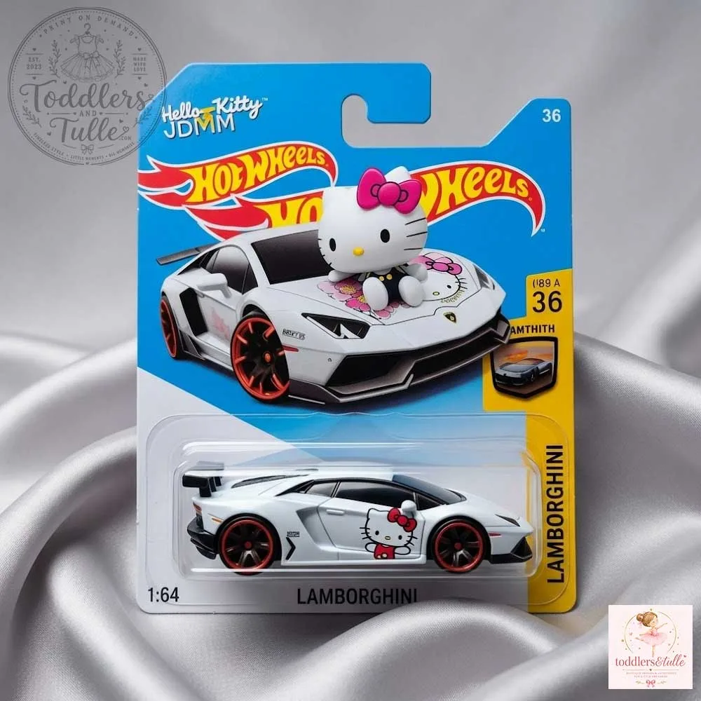 Hot Wheels Hello Kitty Lamborghini Aventador Custom Diecast Car